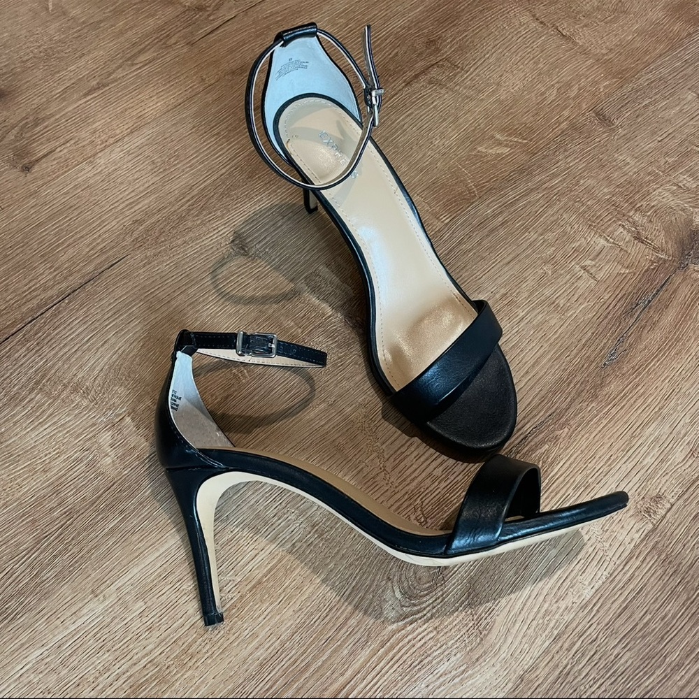 Express Black Ankle Strap Heels